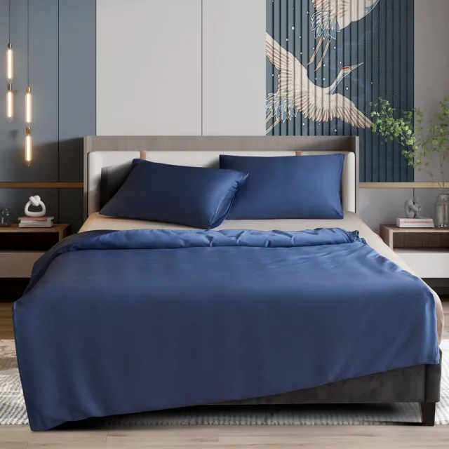Slowwave dekbedovertrekset Bamboe: ademend, absorberend en zacht (Blue)