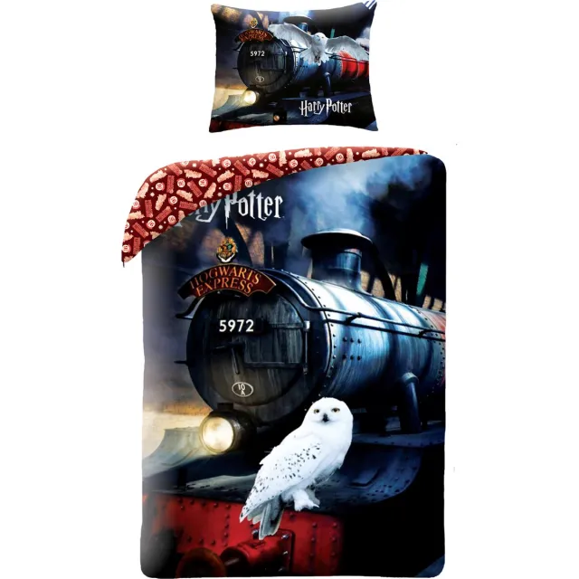 Harry Potter Dekbedovertrek Trein naar Zweinstein - 140 x 200 cm - 70 x 90 cm multicolor