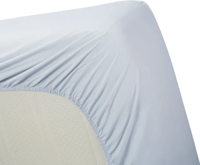 Ambiante katoen - Topper Hoeslaken - 90 x 200 cm Pocket depth: 18 cm - Licht blauw