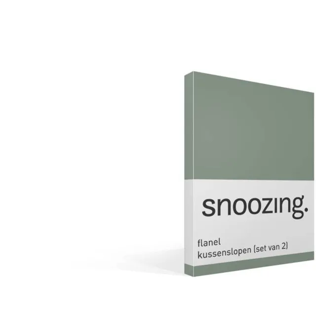 Snoozing flanel kussenslopen (set van 2) - Flanel - 50x70 cm - Groen