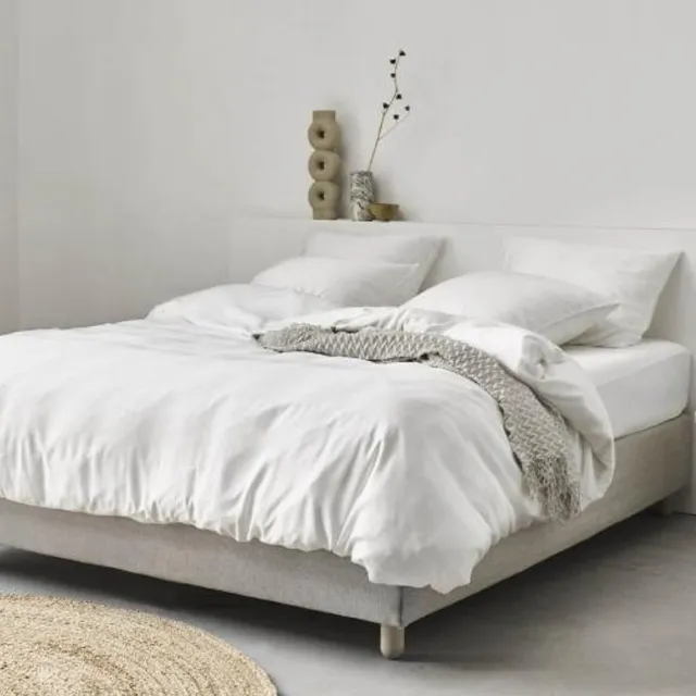 KOALA HUG Dekbedovertrek 100% Tencel lyocell, sneeuw wit 200x220 + 2 kussenslopen 60x70 - Temperatuurregulerend | Ventilerend & Absorberend | Anti-allergie & Hypoallergeen | Zacht voor huid & haar | 100% Plantaardig | Plasticvrij sneeuwwit