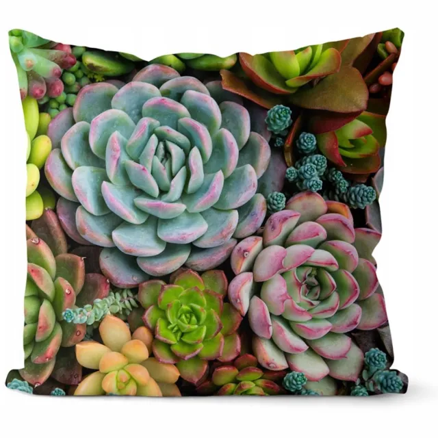 DOMAREX Decoratieve kussenlus JESS Suculent 43x43 cm - 100% katoen meerkleurig
