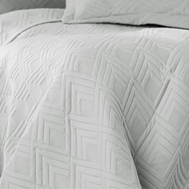 AmeliaHome Elegante Grijze Plaid/Sprei 170x270 cm voor Bank en Bed grijs