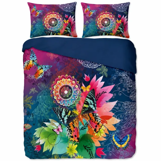 decoware Dekbedovertrek Butterfly Kingdom 200x220 cm - Microvezel - Mandala Thema - Met Kussenslopen - Tweepersoons Multi