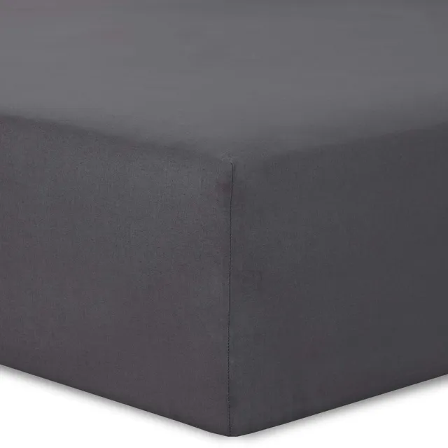 Unyqoos Antraciet Jersey Hoeslaken 180x200 cm voor Comfortabel Tweepersoonsbed grijs