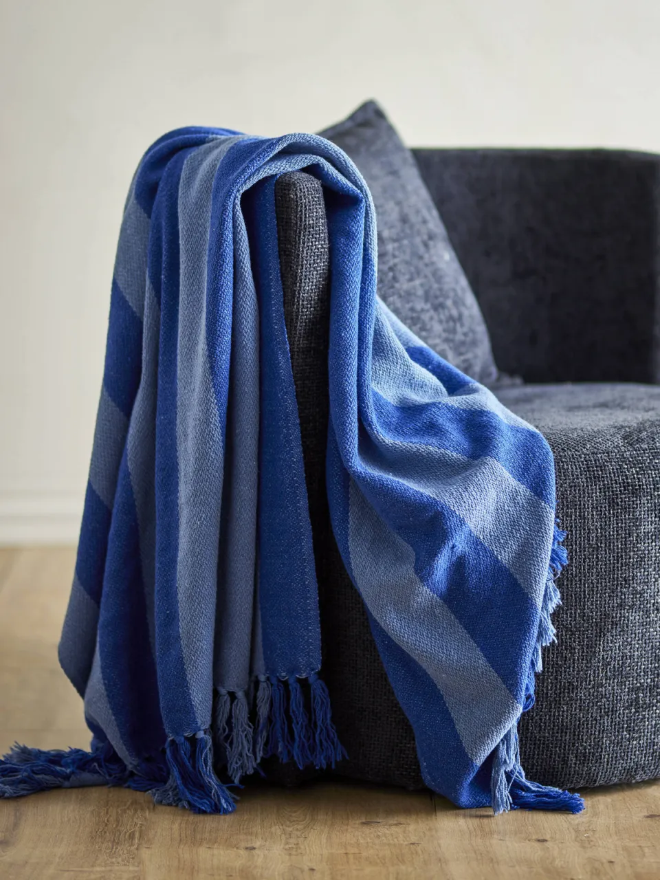 Bloomingville Frello plaid blauw, foto 3