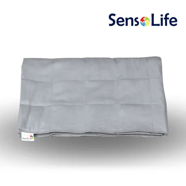 SensoLife Verzwaringsdeken SIMPLY - 7 kg - 140 x 200cm - 100% katoen - Weighted blanket 7 kg - 140 x 200cm - grijs