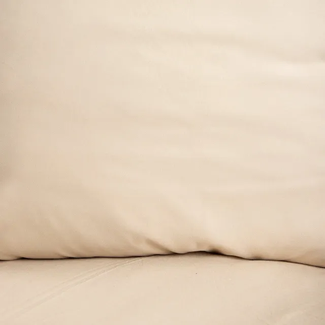 Homla BEDDING - Beddengoed - Dekbedovertrek - MORAIN - Beige Microfibre met Kant - 140x200 + 1x50x60 cm