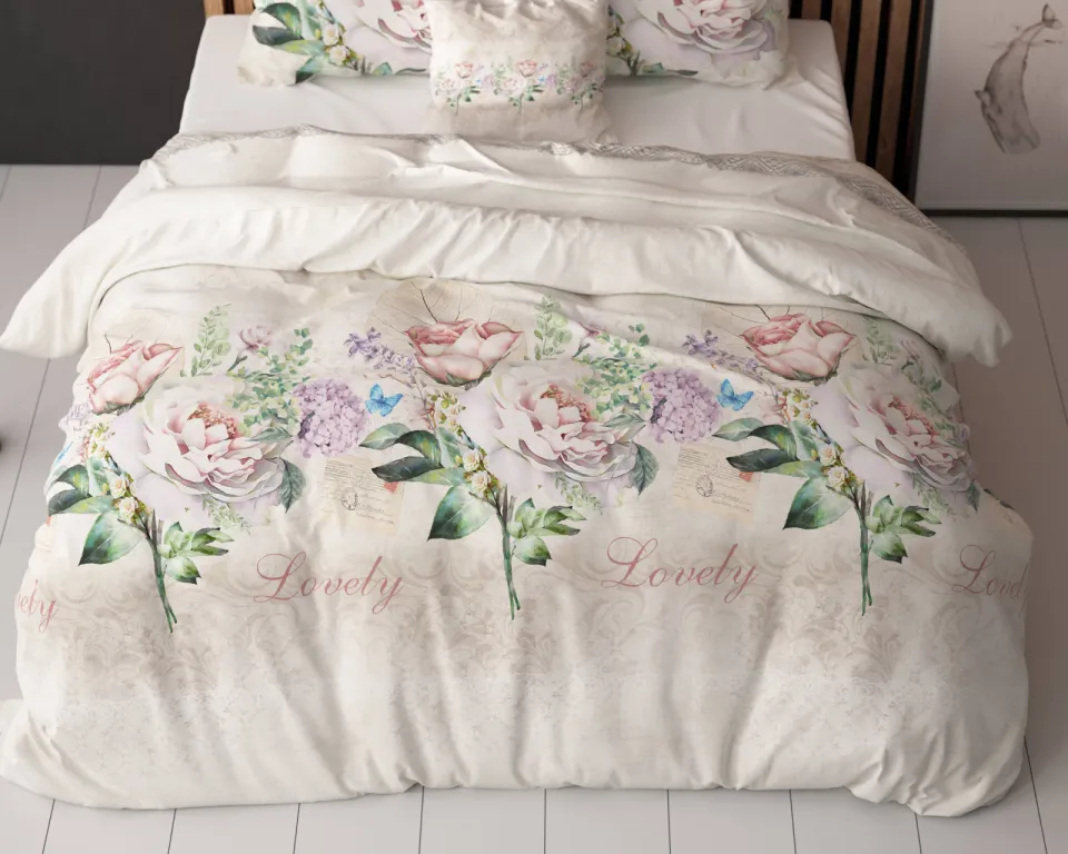 Sleeptime polyester-katoen dekbedovertrek 2-persoons (200x220 cm) Ecru