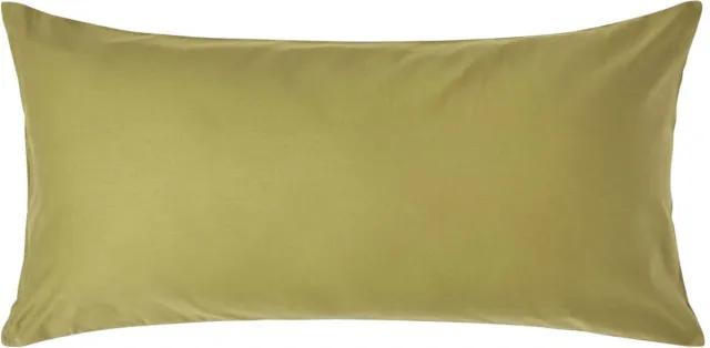 Homescapes Luxe Satijn Kussensloop 40x80 cm – Olijfgroen – 100% Egyptisch Katoen – Draaddichtheid 1000