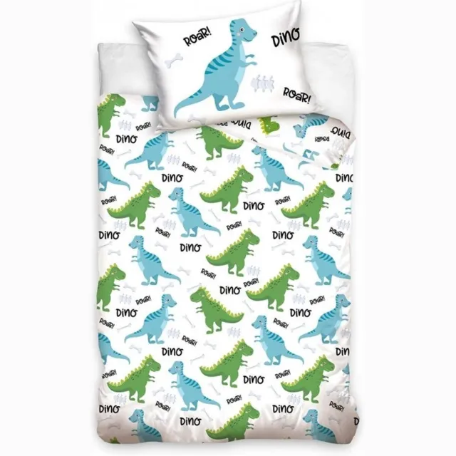 Animal Pictures Dino BABY Dekbedovertrek - Katoen Wit