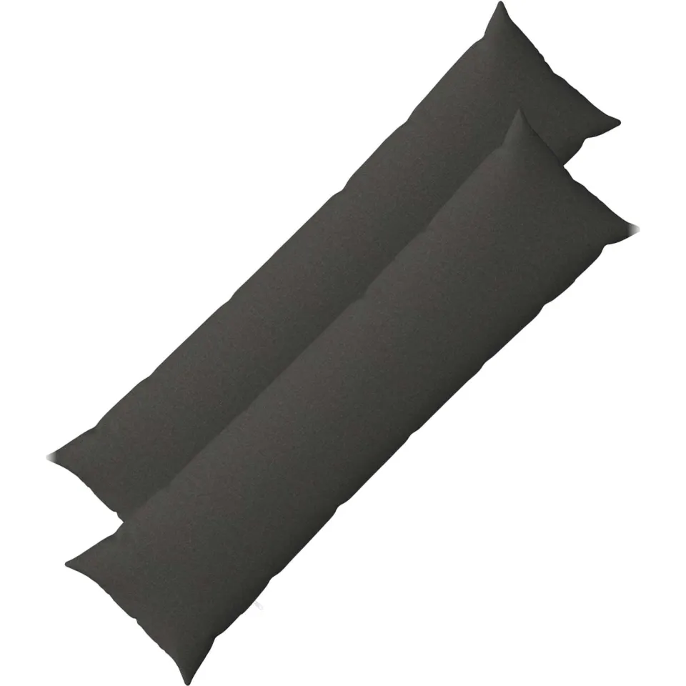 vidaXL Kussensloop 2 st HEERLEN Donkergrijs 40 x 145 cm Stof, foto 3