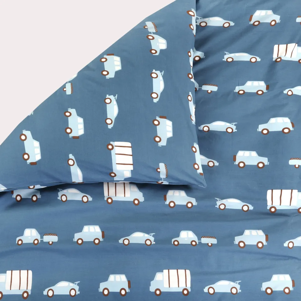 NOUS Kids katoenen dekbedovertrek kinderbed (120x150 cm) blauw, foto 5