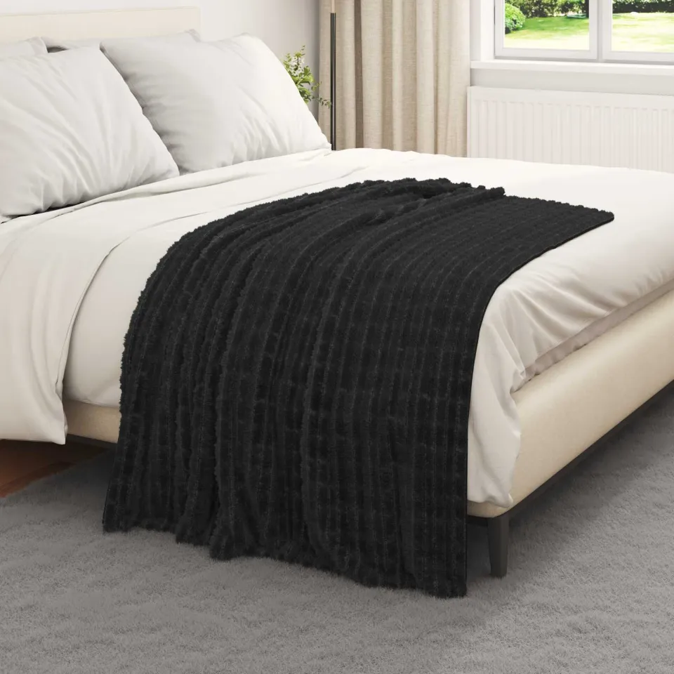 vidaXL Kleden 6 st Zwart 150 x 130 cm 2,75 kg Fleece, foto 3