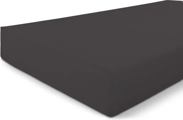 BYRKLUND Jersey Hoeslaken - Hoeslaken 160x200 - 100% Katoen - Antraciet