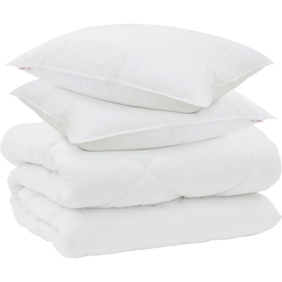 vidaXL Winter Dekbed met kussen 3 st Wit Microvezel, foto 4