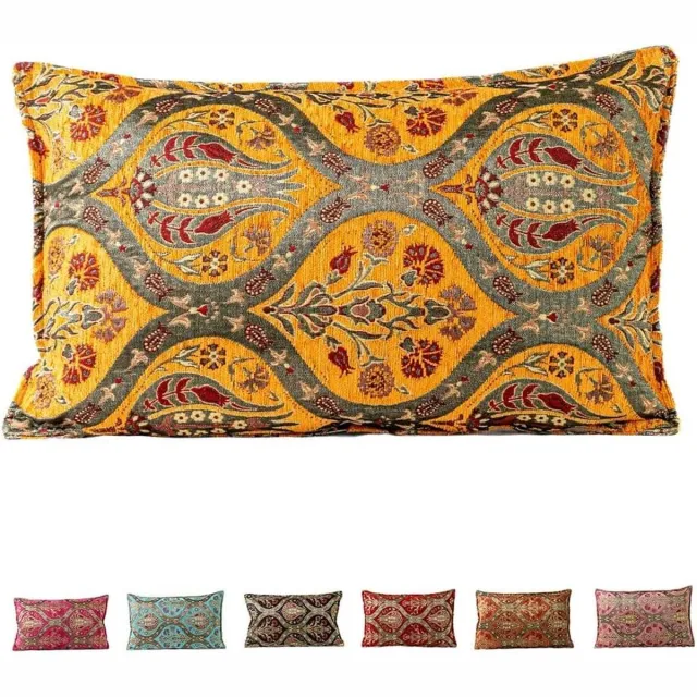 Thuys Decoratieve kussenhoes met ritssluiting voor de slaapkamer, bankkussen, perfect voor woondecoratie verkrijgbaar in meerdere maten en kleuren, 30 x 50 cm, oranje