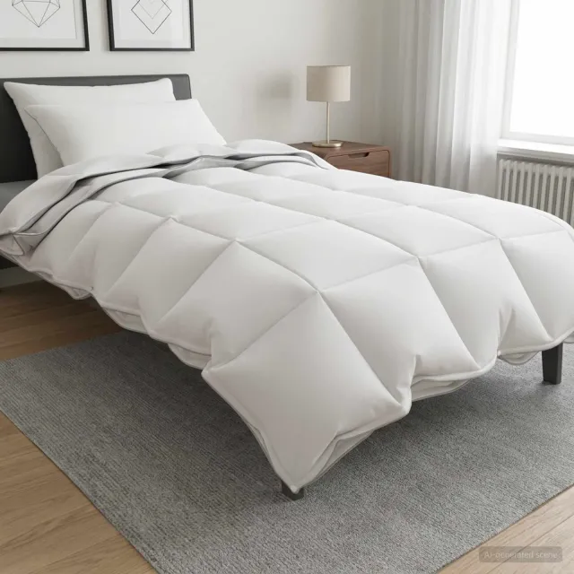 vidaXL Dekbedset 3 st 135 x 220 cm Alle seizoenen 150 + 250 gsm dekbed Wit