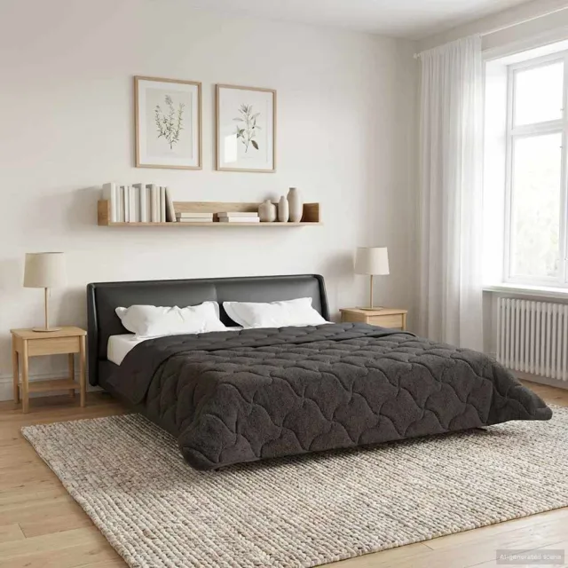 vidaXL Winter Dekbed 200 x 240 cm Winter Antraciet Ademend, foto 2