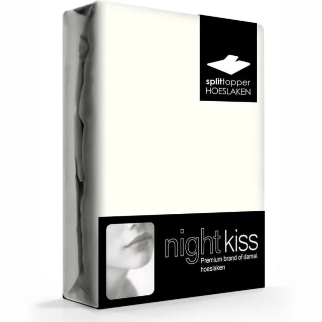 Damai Topcover katoen 180 x 210 Ivoor BI-inkeping enkel - tot 8 cm matrashoogte - Nightkiss