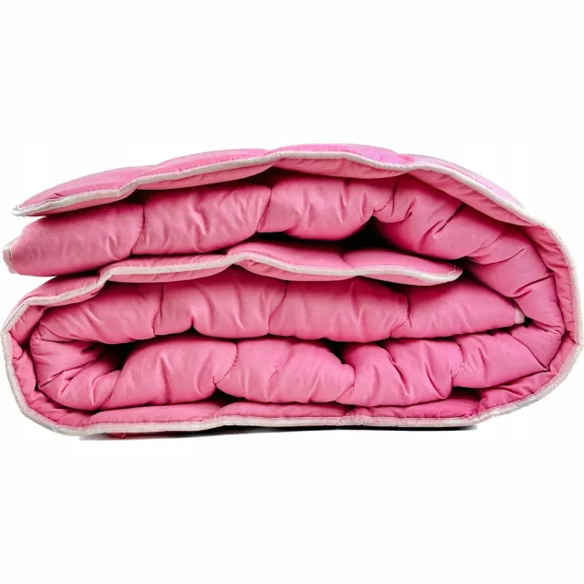 Koney Winterdekbed 180 x 200 cm - schapenwol - Roze - 500 g/m²