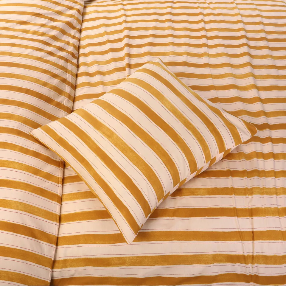 NOUS Living katoenen dekbedovertrek 2-persoons (200x220 cm) oranje, foto 3