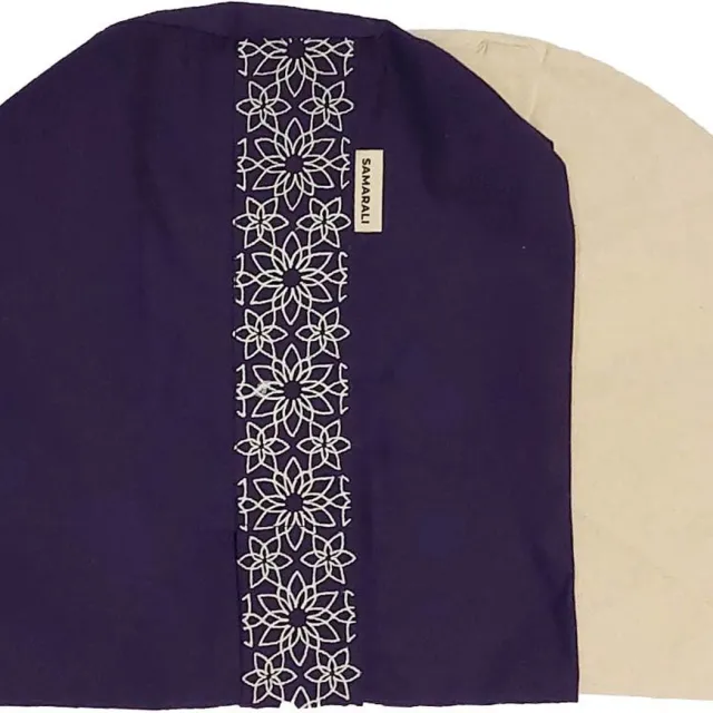 Samarali Yoga Bolster Hoes van Biologisch Katoen - Purper - 20x20x66 cm - Rond en Milieuvriendelijk Purple