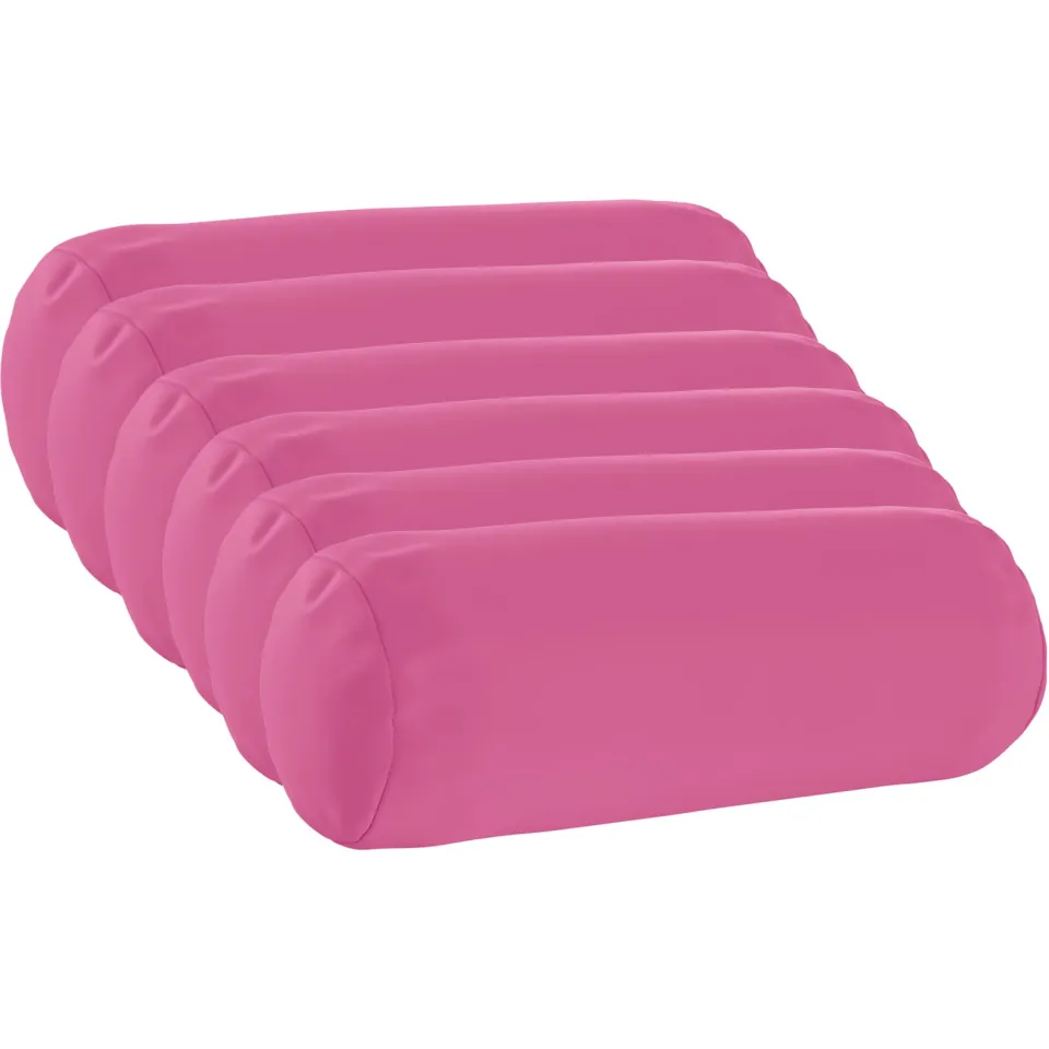 vidaXL Kussensloop 6 st HEERLEN Roze Dia. 15 x 40 cm Polyester