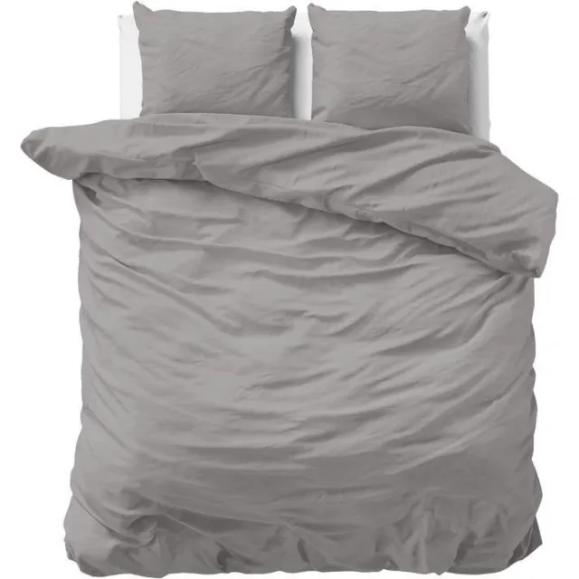 Primaviera Deluxe Uni Satijn - Dekbedovertrekset - Lits-Jumeaux - 240x200/220 + 2 kussenslopen 60x70 - Grijs