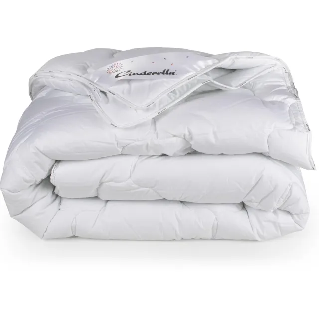 Cinderella Mellow Dekbed 4-seizoenen - 1 Persoons - Synthetische Vulling - Katoenen Tijk - Anti-allergie - 140x200 cm Wit