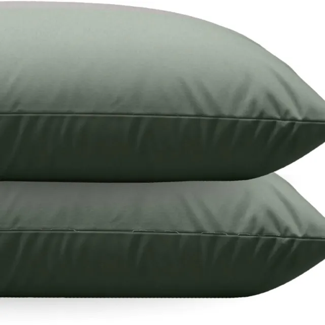 Zelesta Comfort uni diamond Kussenslopen Set van 2 - Groen 80x80cm