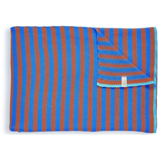 Pip Studio Bonsoir Stripe Plaid - 130x170 cm - Blauw