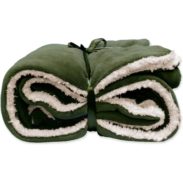 Unique Living Plaid Lars - Polyester - Groen - 150 x 0 x 200 cm (BxHxD)