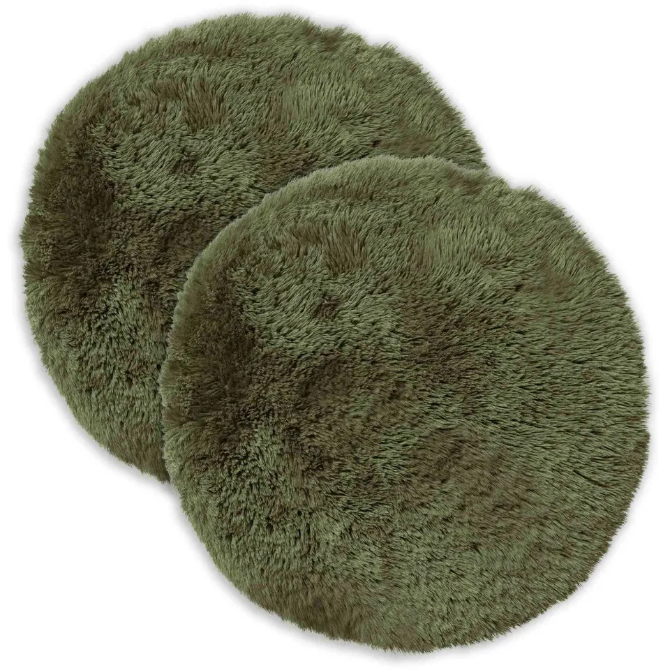 vidaXL Kussensloop 2 st HEERLEN Groen Dia. 60 cm PV Fleece, foto 3