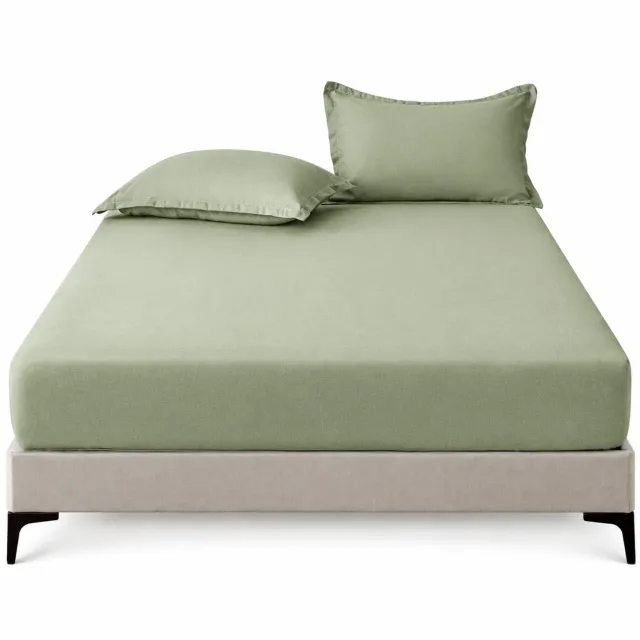 SWGOTA Groen hoeslaken 90 x 200 cm - polyester - effen uitvoering