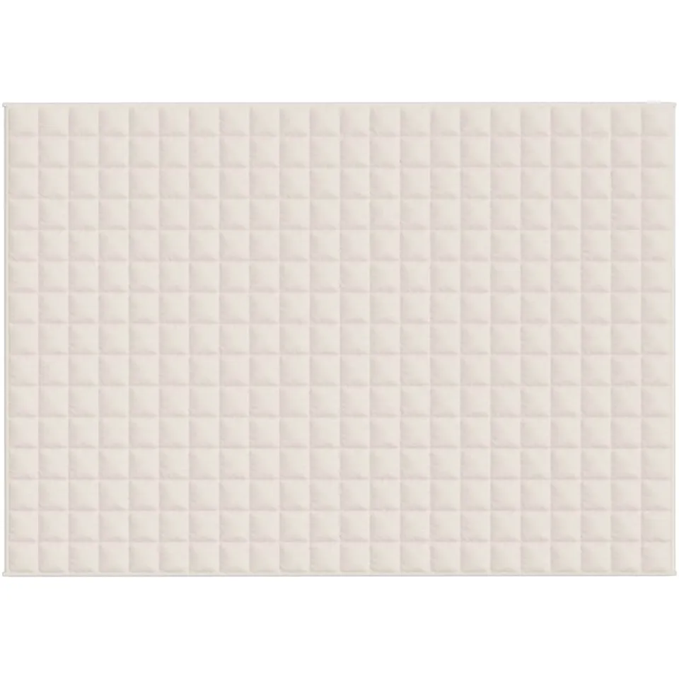 vidaXL Verzwaringsdeken 155x220 cm 11 kg stof lichtcrèmekleurig crème