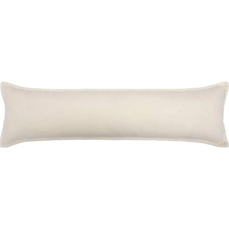 vidaXL Kussensloop 2 st HOUTEN Crèmekleurig 40 x 145 cm Bouclé