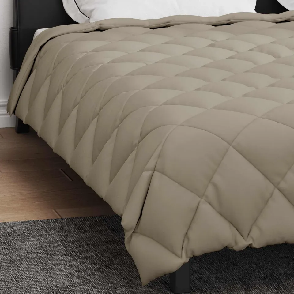 vidaXL Winter Dekbed 200 x 220 cm 450 gsm Microvezel Lichtgrijs, foto 4